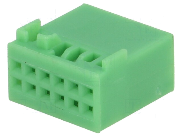Connectorbehuizing; stekker; Quadlock; PIN: 12; VW 2011->; groen Connectorbehuizing; stekker; Quadlock; PIN: 12; VW 2011->; groen